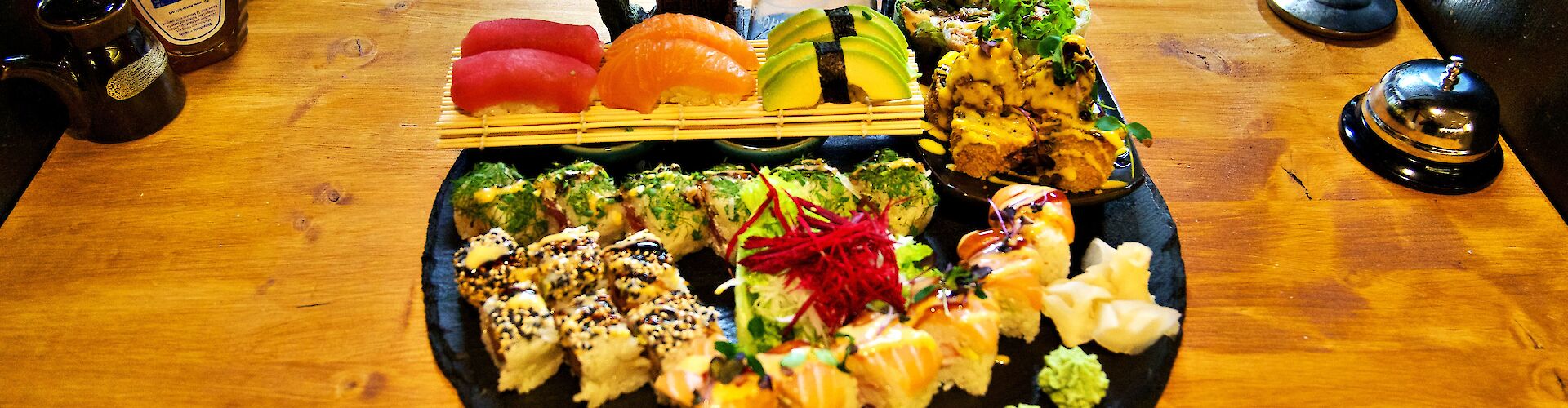 Sushi Menü auf Teller